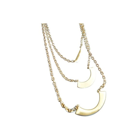 Banana Republic Gold-Tone Tiered Necklace With Crescent Charms - Picture 2 of 6